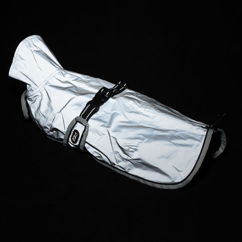 TIAKI Reflective Dog Coat - Silver approx. 30cm (Back Length)