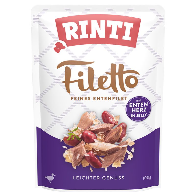 RINTI Filetto Pouch in Jelly Saver Pack 48 x 100g Duck with Vegetables