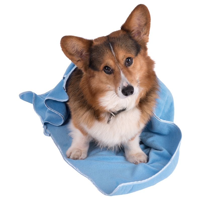 TIAKI Quick-Dry Microfibre Towel Blue: 100 x 70 cm (L x W)