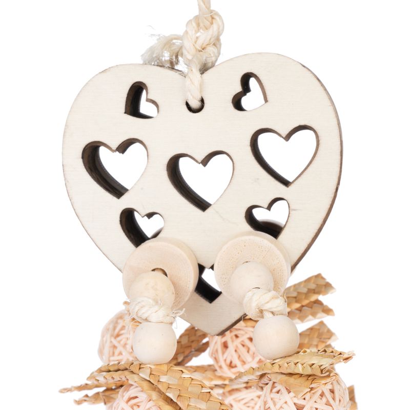 TIAKI Heart Snack Bird Toy approx. 30 x 10 x 9cm (L x W x H)