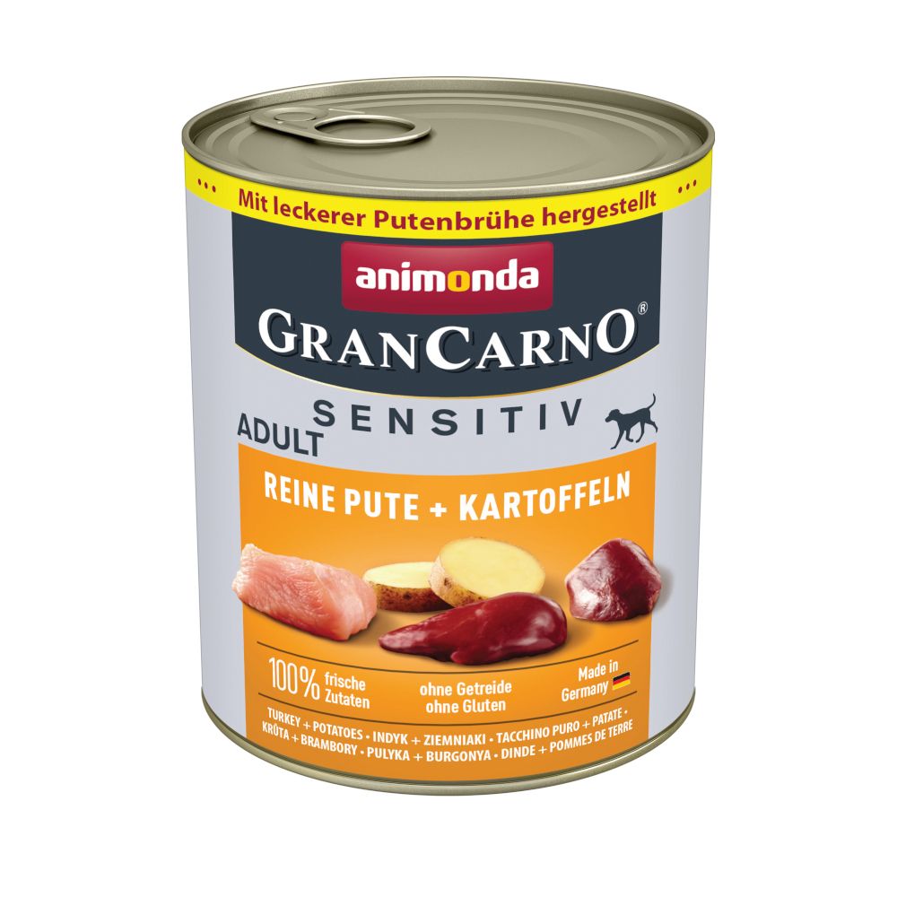 afnimonda GranCarno Adult Sensitive Saver Pack 24 x 800g Pure Chicken & Potatoes