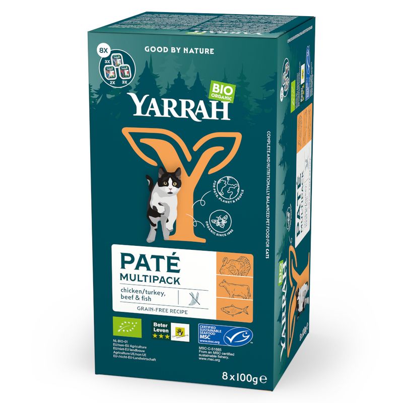 Yarrah Organic Pâté Multipack 8 x 100g Mixed Pack