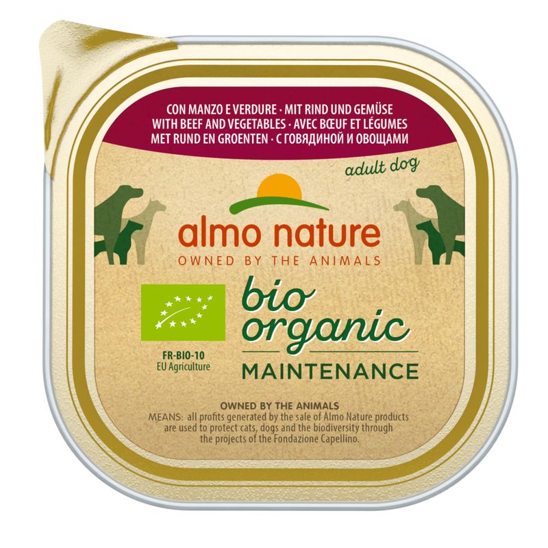 Almo Nature BioOrganic Maintenance 9 x 300g Organic Beef & Organic Vegetables