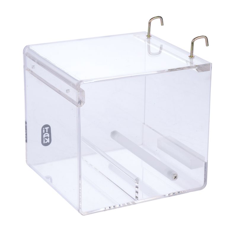 TIAKI No-Mess Acrylic Bird Feeder Size S: 13 x 14 x 13cm (L x W x H)