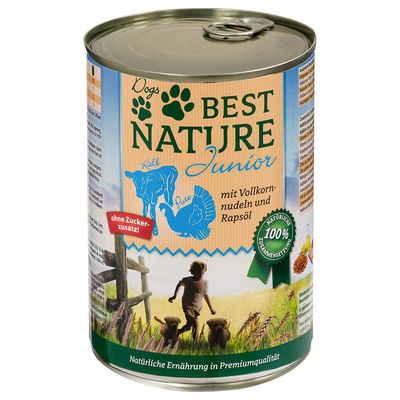 Best Nature Dog Junior 6 x 400g Veal, Turkey & Pasta