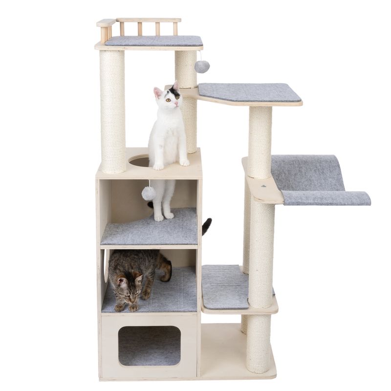 Modern Living Roca Cat Scratching Tree Light Grey