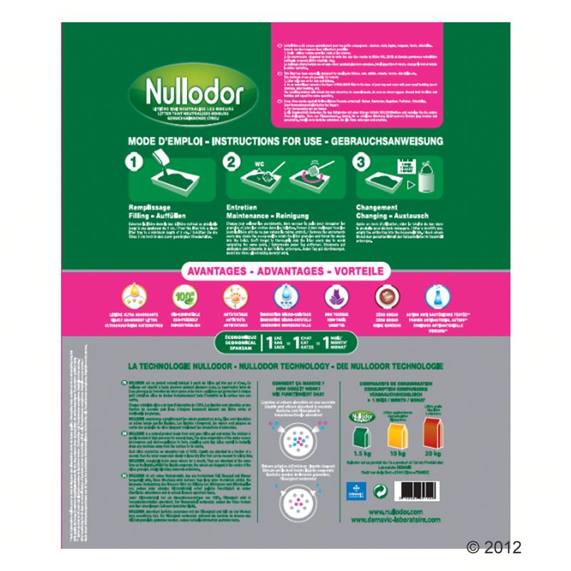 Nullodor Silicate Litter for Cats and Small Animals 1,5 kg