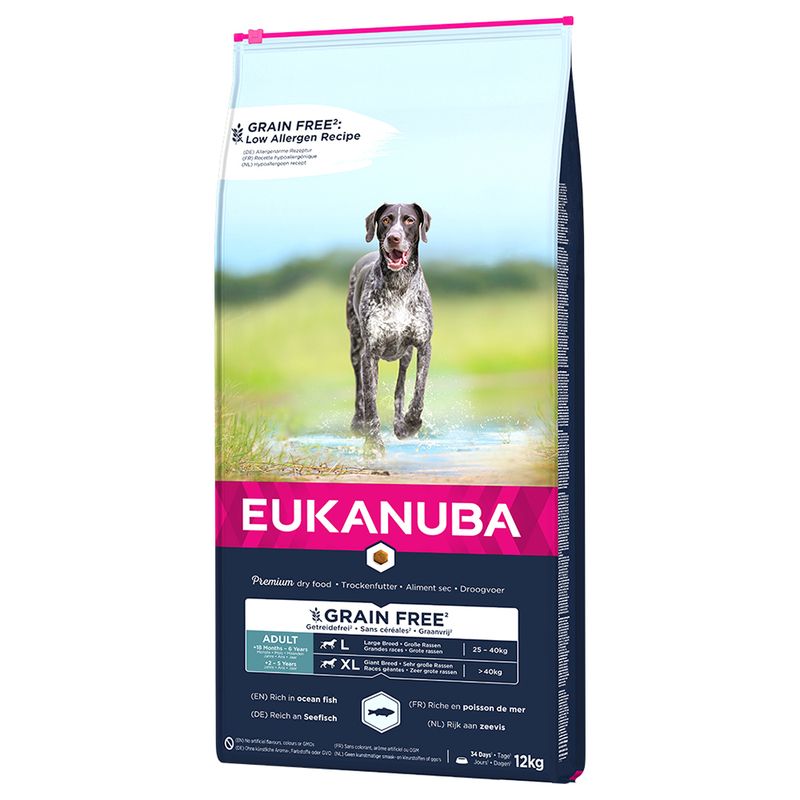Eukanuba Grain-Free Large Breed Adult with Salmon 12kg