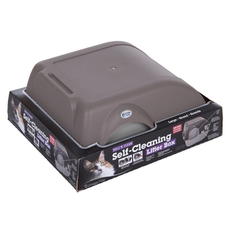 Omega Paw Roll'n'Clean Litter Box Taupe / Grey