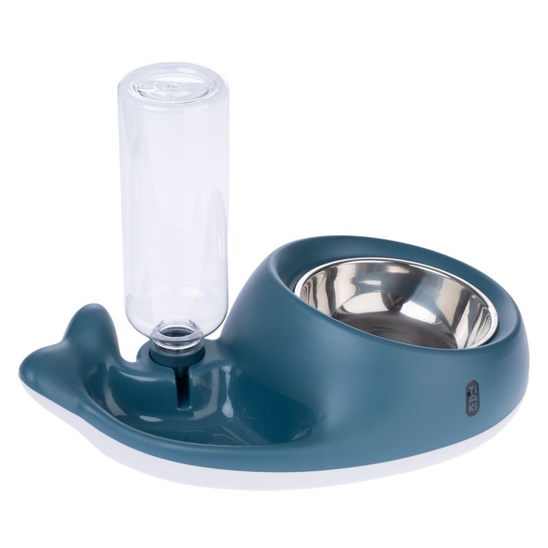 TIAKI Small Whale Food and Water Dispenser 350ml Food & 500ml Water