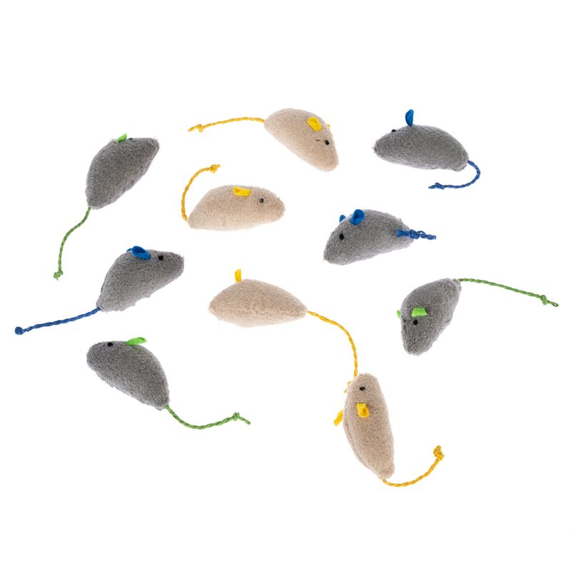 zooplus Basics Mice Cat Toy Set Set of 10