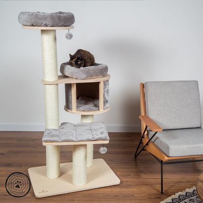 Natural Paradise Cat Tree Magnolia L light grey