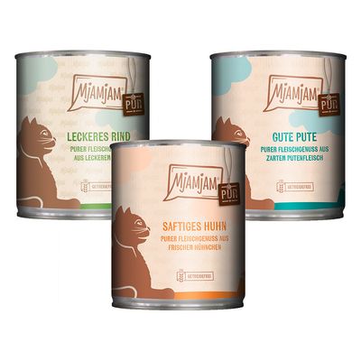 MjAMjAM Pure Meat Enjoyment Mixed Pack 6 x 800g Mixed Pack (3 varieties)