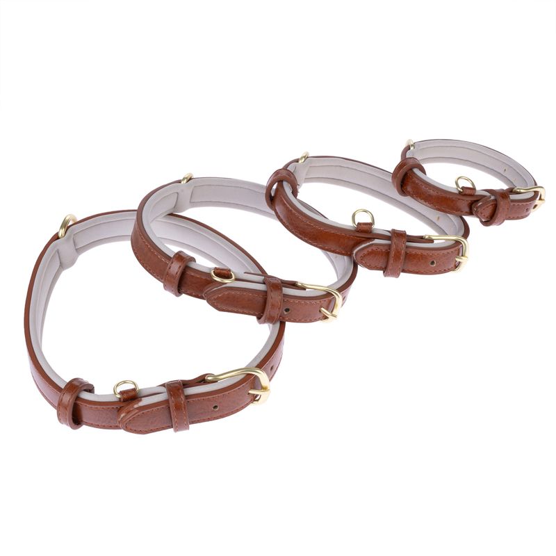 TIAKI Padded Collar - Brown Extra Small: approx. 25 - 31cm (Neck Circumference)