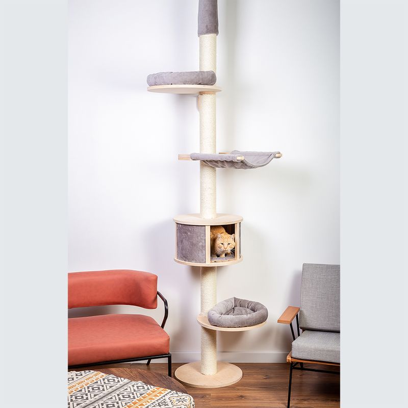 Natural Paradise Ceiling Cat Tree - Magnolia Cream