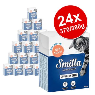 Smilla Chunks Tetra Pak Wet Cat Food Saver Pack 24 x 370g/380g Shrimps in Jelly (24 x 380g)