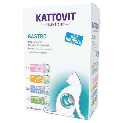 Kattovit Gastro Pouches Mixed Pack 12 x 85g