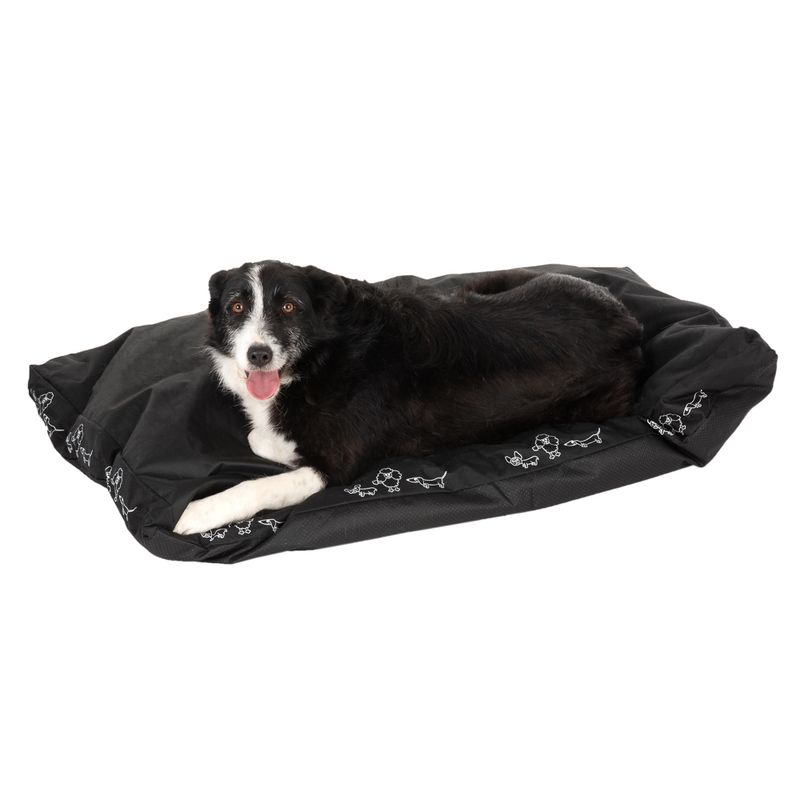 Silhouettes Black Dog Cushion Black: 90 x 60 x 8 cm (L x W x H)