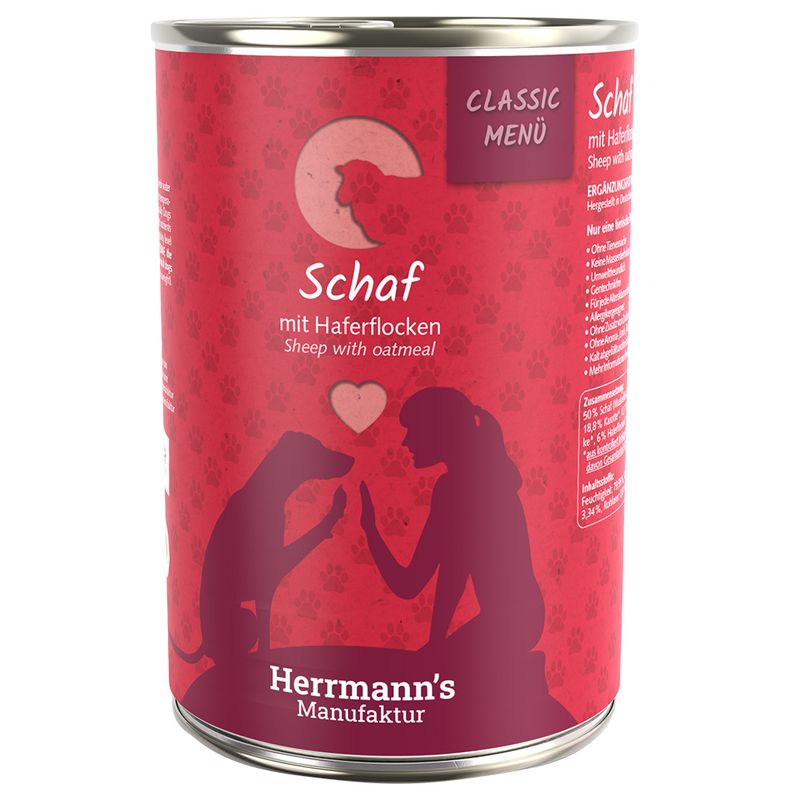Herrmann's Classic Menu / Organic Menu 6 x 400g Lamb with Organic Oatmeal