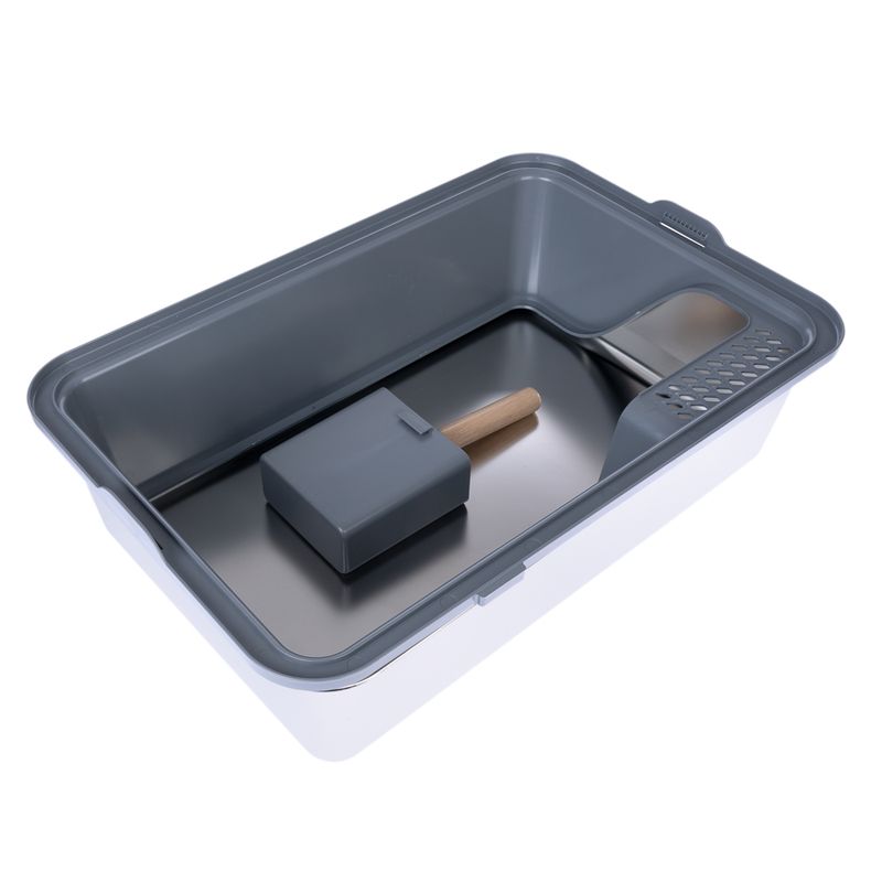 kooa Stainless Steel Litter Box Grey