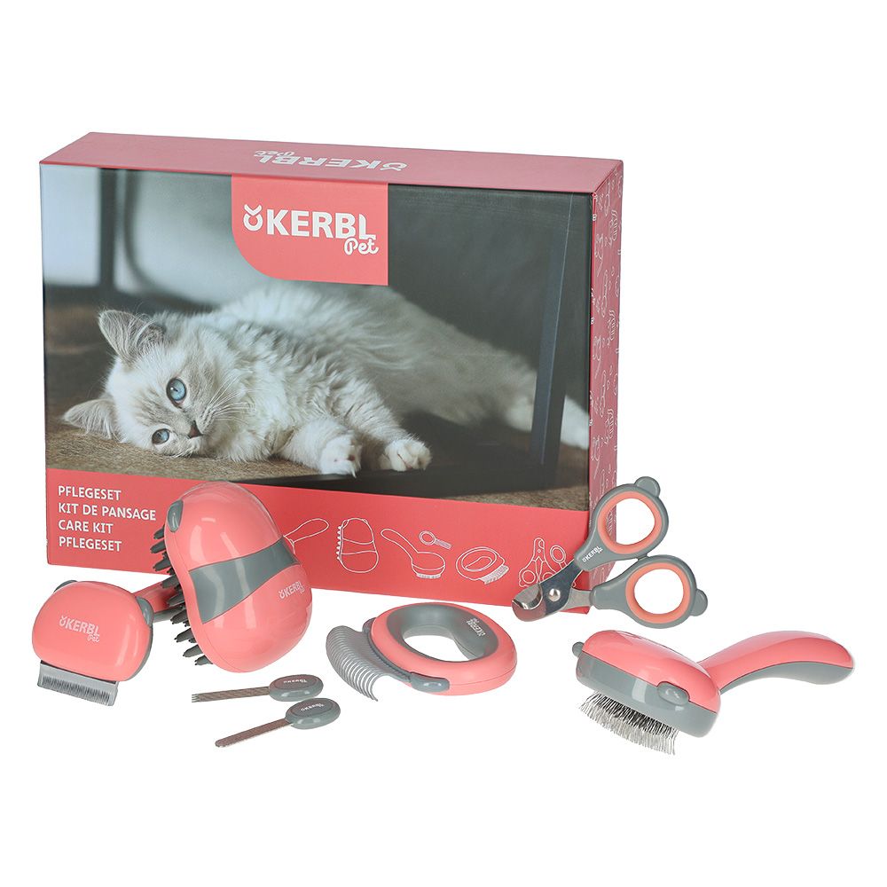 Kerbl Pet Care Set for Cats 7 Piece Set