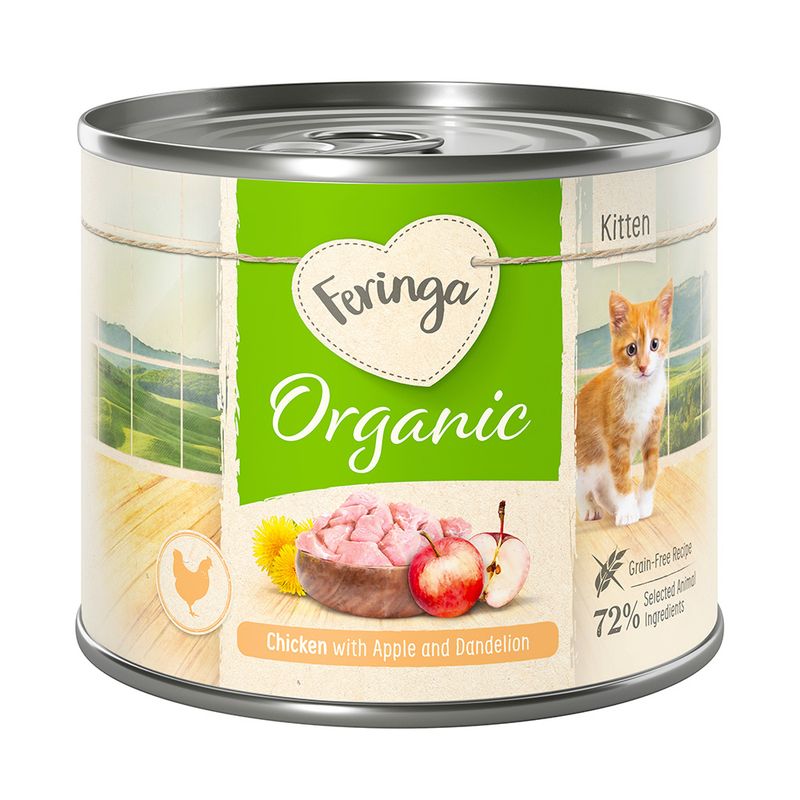 Feringa Organic Menu Kitten 6 x 200g Mixed Pack (2 Varieties)
