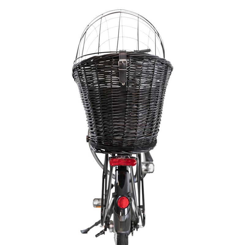 Trixie Rear-Mounted Bicycle Basket - Black 55 x 35 x 49cm (L x W x H)