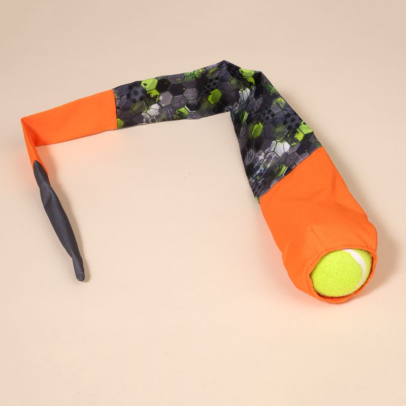 TIAKI Dog Toy Throwing Ball with Catching Tail approx. diameter 8 x (L) 85 cm