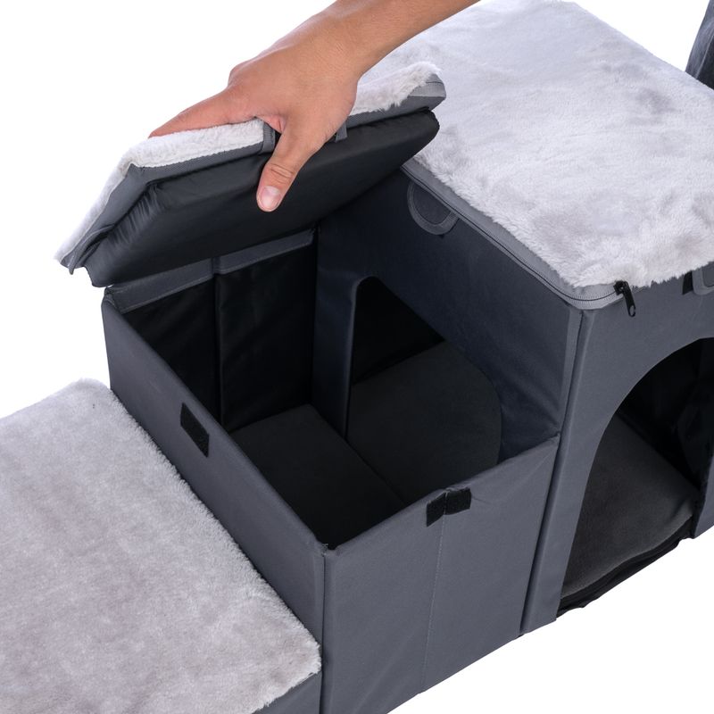 TIAKI Folding Pet Staircase with 3 Steps 76 x 39 x 41cm (L x W x H)