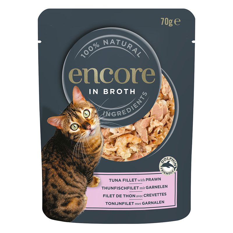 Encore Cat Broth Pouch Saver Pack 48 x 70g Tuna with Whitebait