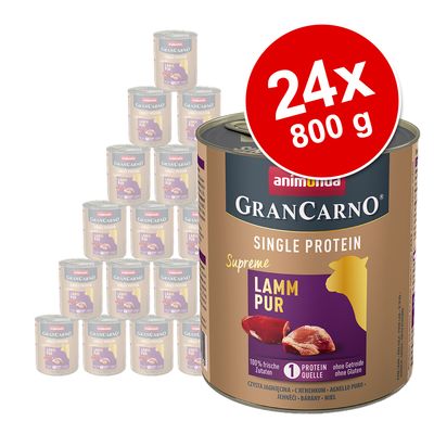 Saver Pack animonda GranCarno Adult Single Protein Supreme 24 x 800g Horse Pure