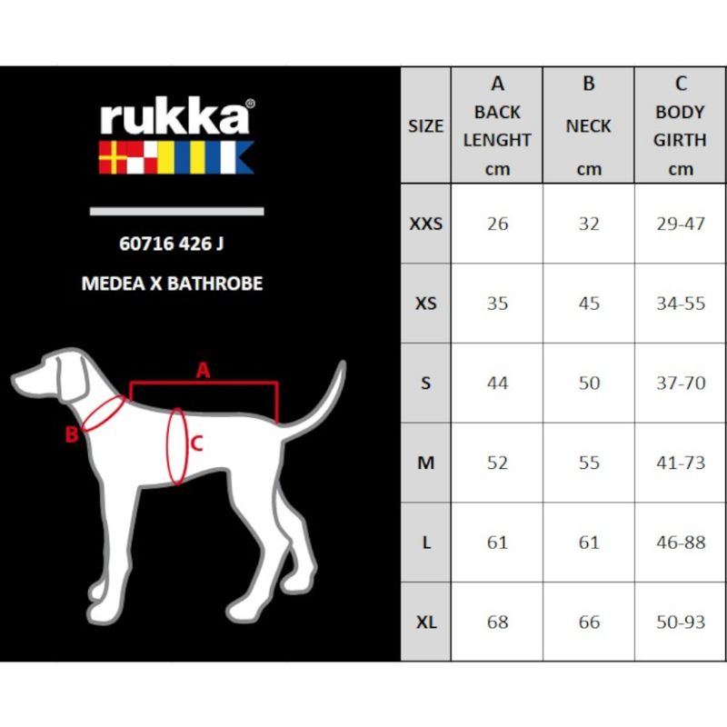 Rukka® Medea X Bathrobe for Dogs XS: Approx. 35cm Back Length