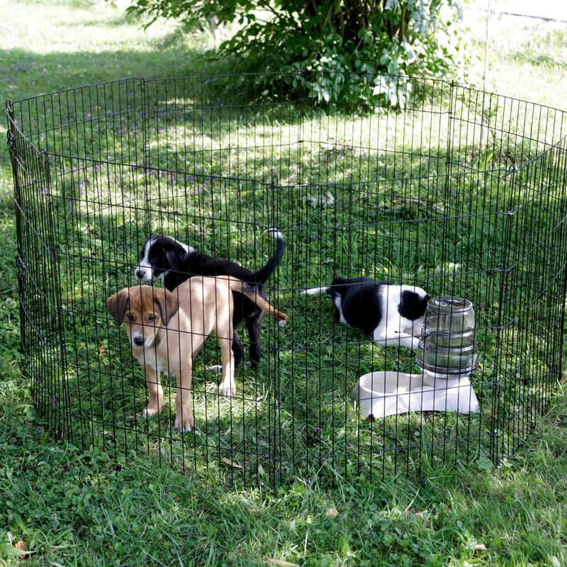 Kerbl Pet Enclosure with Door for Puppies and Small Animals 8 Elements, 57 x 78cm (W x H)