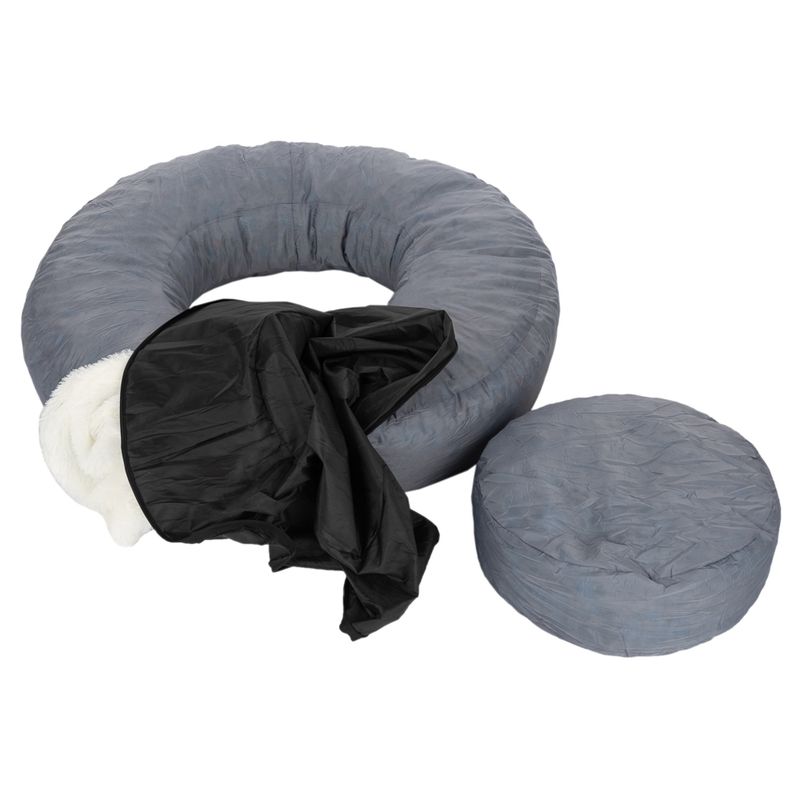 Flocke Dog Bed Grey Replacement Cover (90cm diameter)