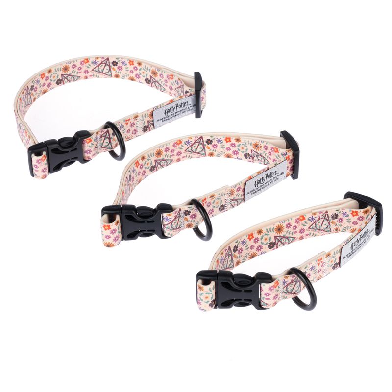 Harry Potter Deathly Hallows Collar - Beige Size S: Neck Circumference 25 - 36 cm, Width 20mm