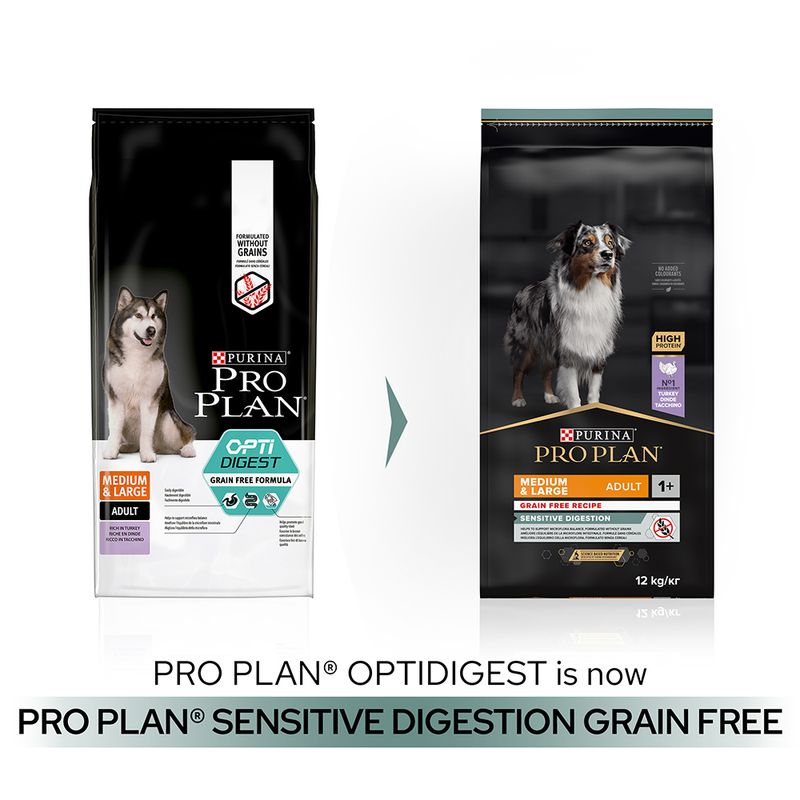 PURINA PRO PLAN Medium & Large Adult Sensitive Digestion Grain-free 12kg