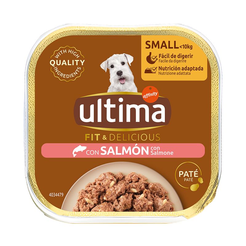 22x150g/44x100g Ultima Fit & Delicious Wet Dog Food 16 + 6/32 + 12 Free! * Paté Mini Dog Salmon (22 x 150g)