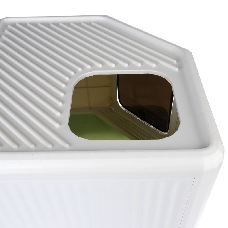 kooa Hop-In Eco-plastic Litter Box White / Mint
