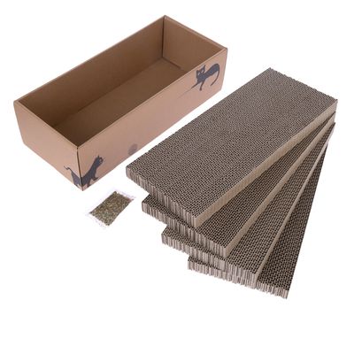 zooplus Basics Box with 4 Scratching Boards 44 x 20 x 12.5 cm (L x W x H)
