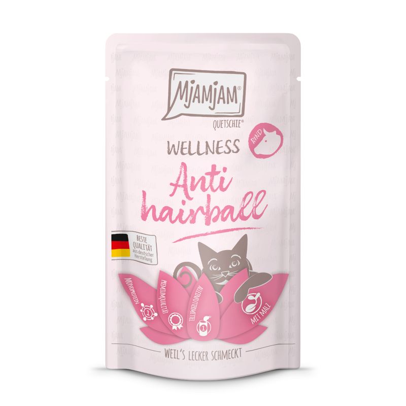 MjAMjAM Wellness 12 x 125g Anti Hairball - Chicken