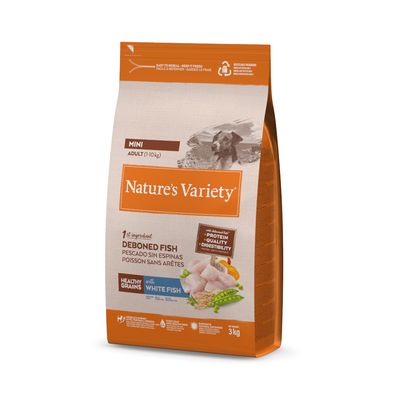 Nature's Variety Healthy Grains Adult Mini White Fish 3kg