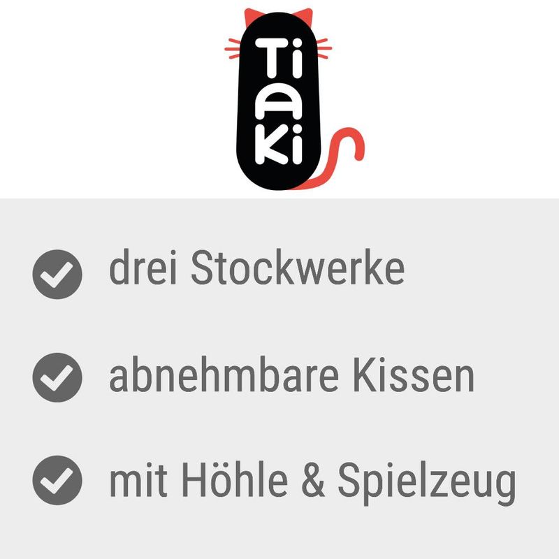 TIAKI Aidan Cat Scratching Tree Light Grey