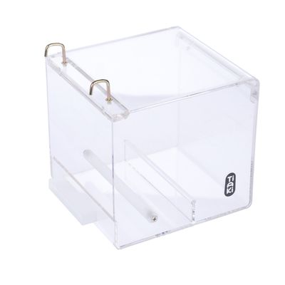 TIAKI No-Mess Acrylic Bird Feeder Size S: 13 x 14 x 13cm (L x W x H)