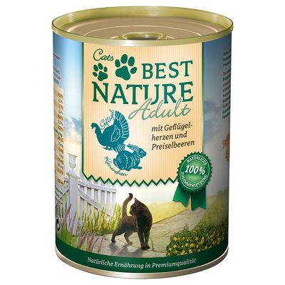 Best Nature Adult Cat Saver Pack 12 x 400g Poultry & Liver