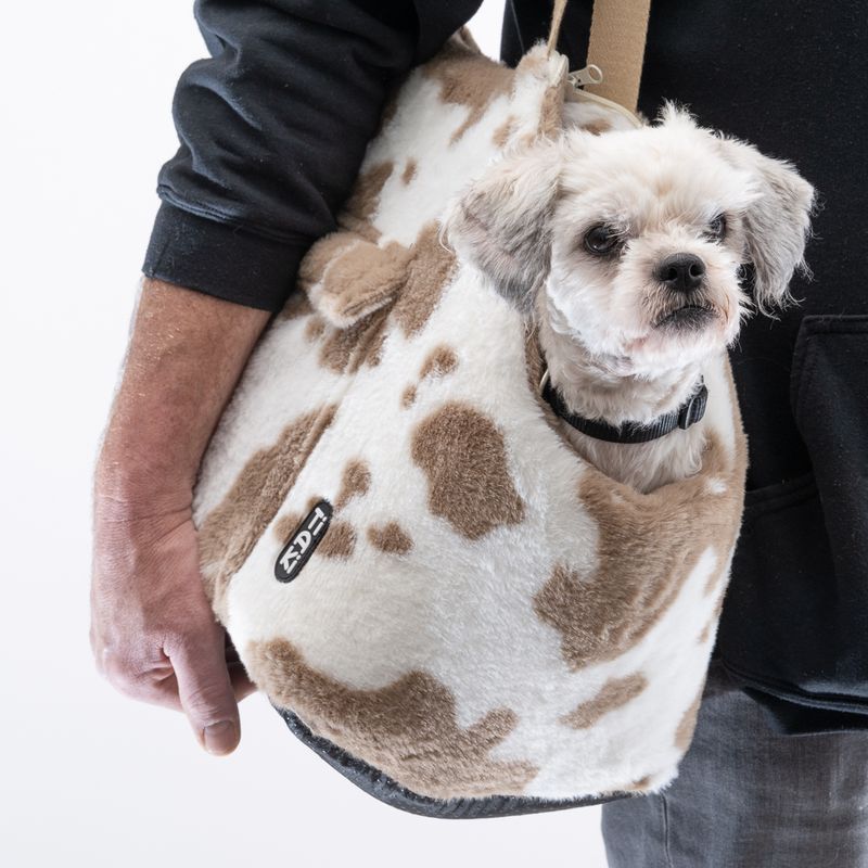 TIAKI Cow Print Shoulder Carrier 41 x 27 x 29cm (L x W x H)