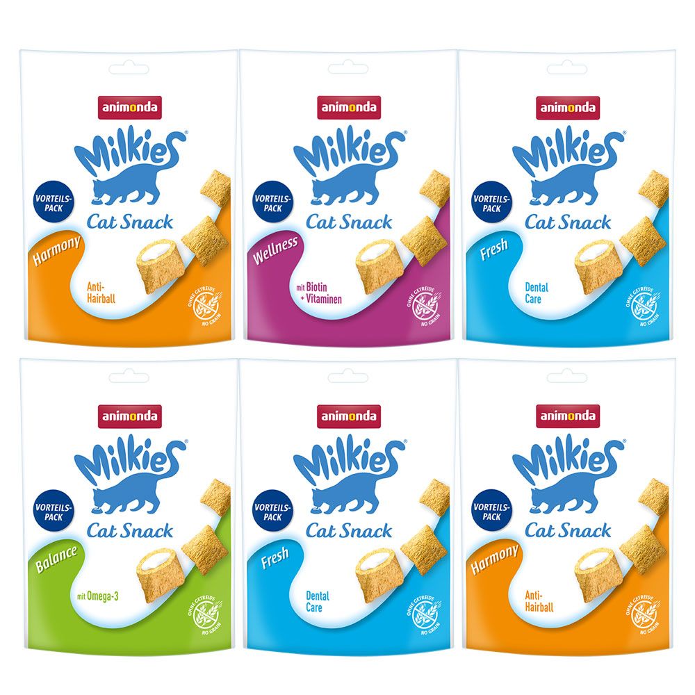 animonda Milkies Crunch Bag XL Mixed Pack 6 x 120g (4 Varieties)
