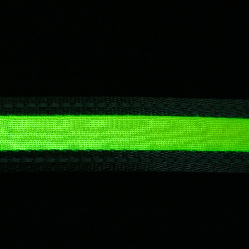 Nomad Tales Spirit USB LED Jogging Lead - Neon Yellow & Grey 180 - 250 cm Length, 25mm Width