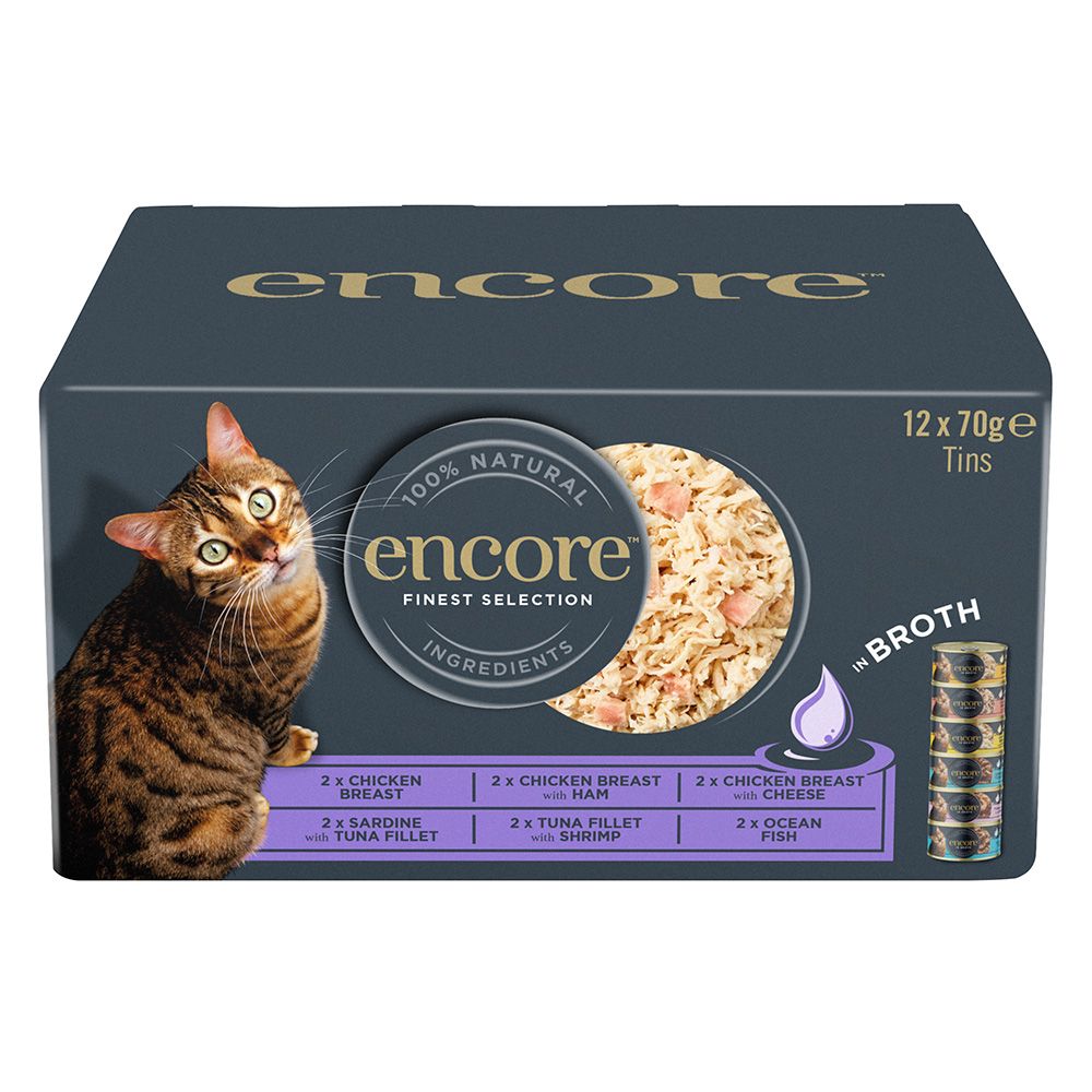 Encore Cat Tin in Broth 12 x 70g Chicken Selection