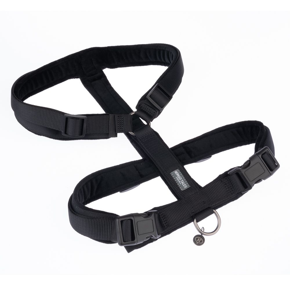 Nomad Tales Blush Harness - Ebony Size S: 37 - 53 cm chest circumference, W 15 mm