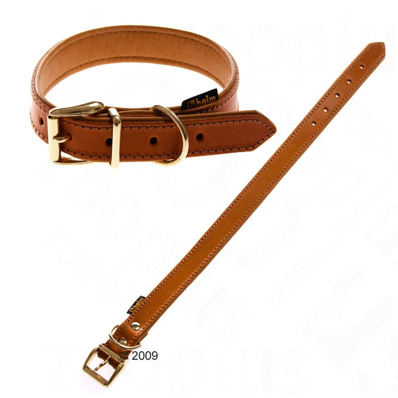 Heim Buffalo Dog Collar - Cognac Size 55